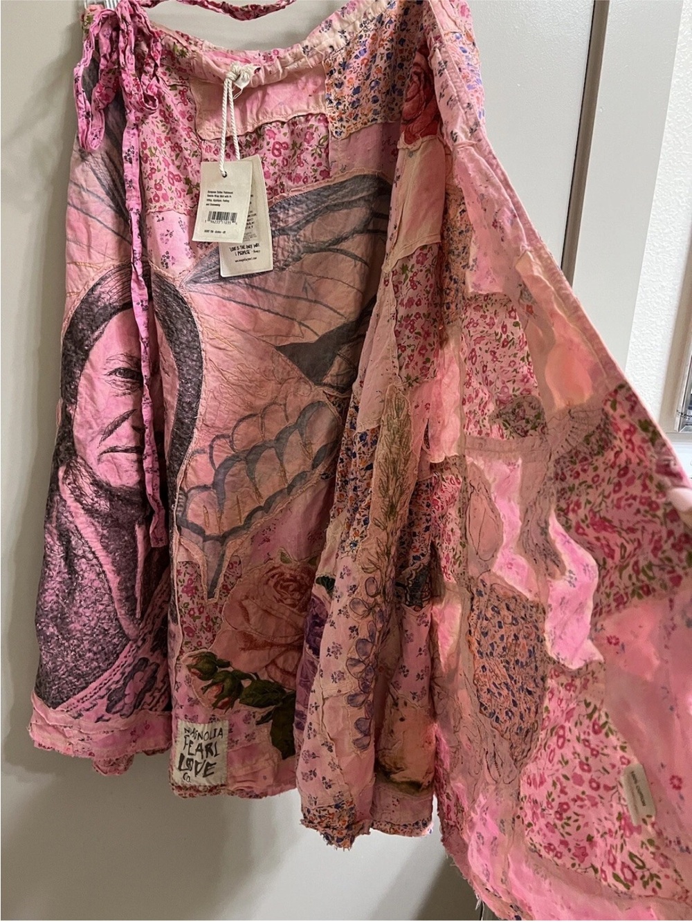 Magnolia Pearl Pink Patchwork sascha wrap A-Line Skirt (item A52)